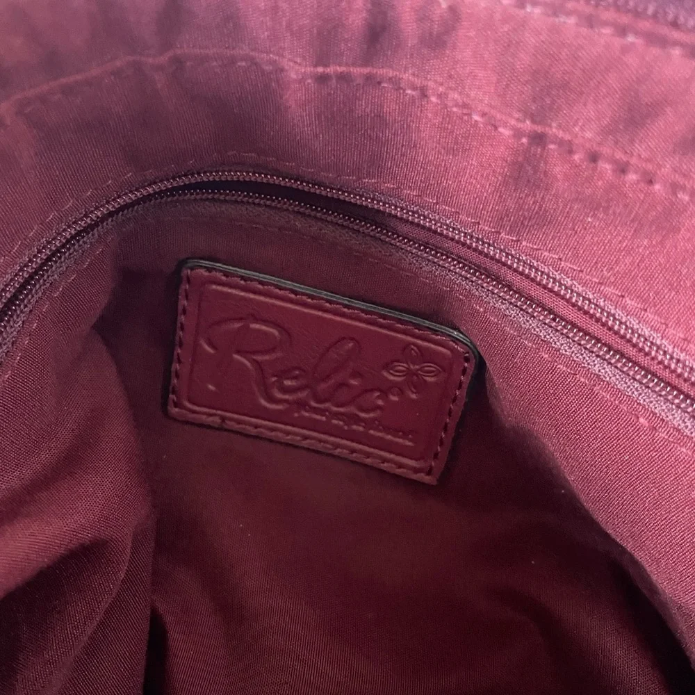 Relic Fossil Windsor Shoulder Bag Purse Vegan Leather Burgundy Braided Strap